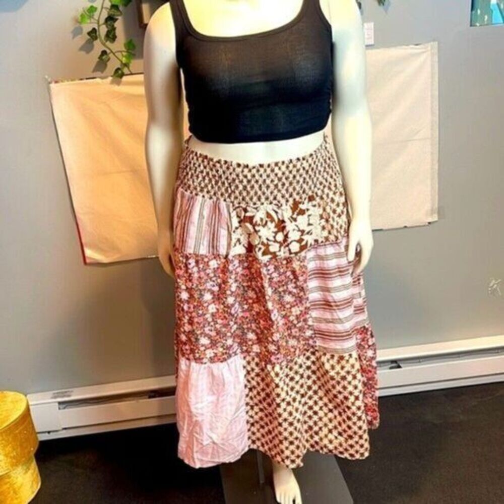 Universal Thread Patchwork Broomstick Skirt 4X‎ P… - image 3